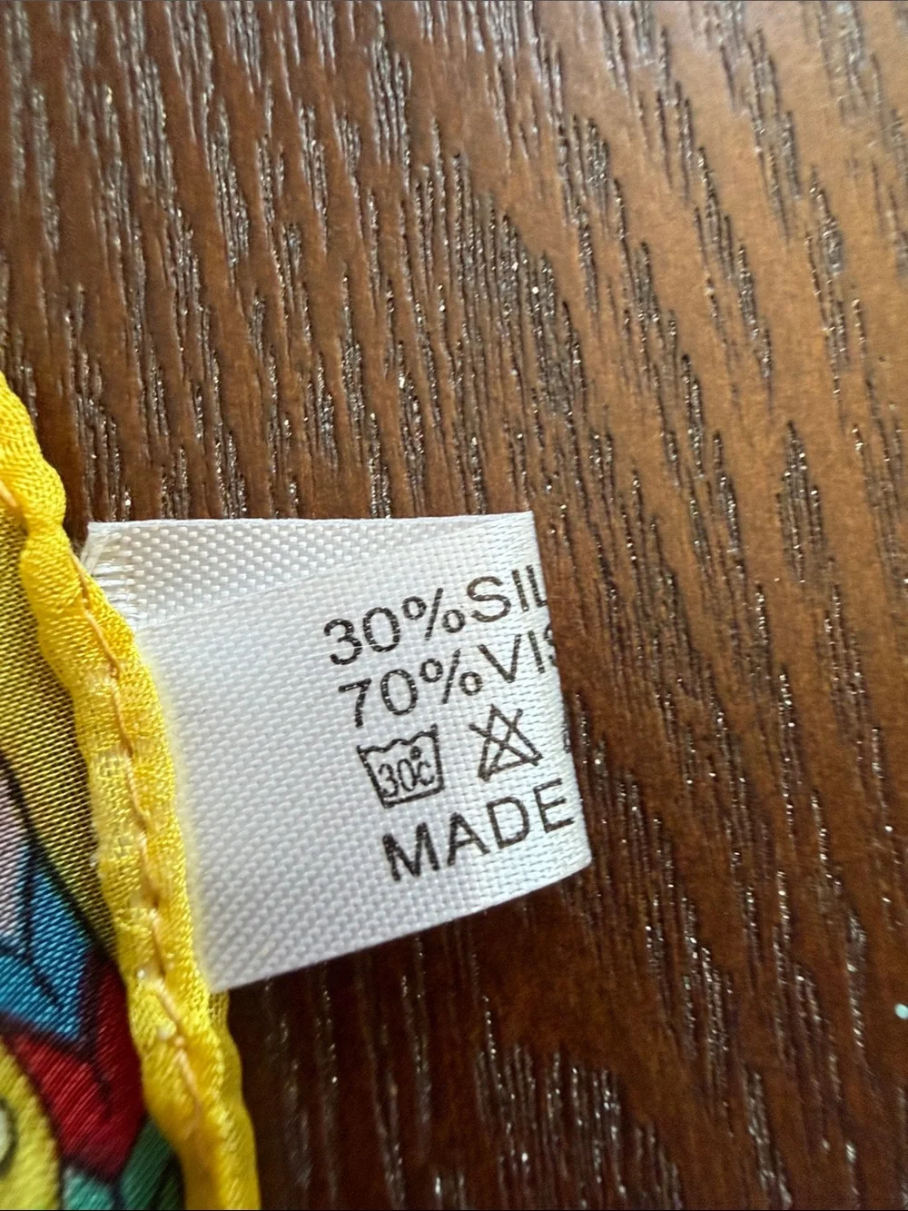 Yellow-Trim Multicolor Fabric Accessory